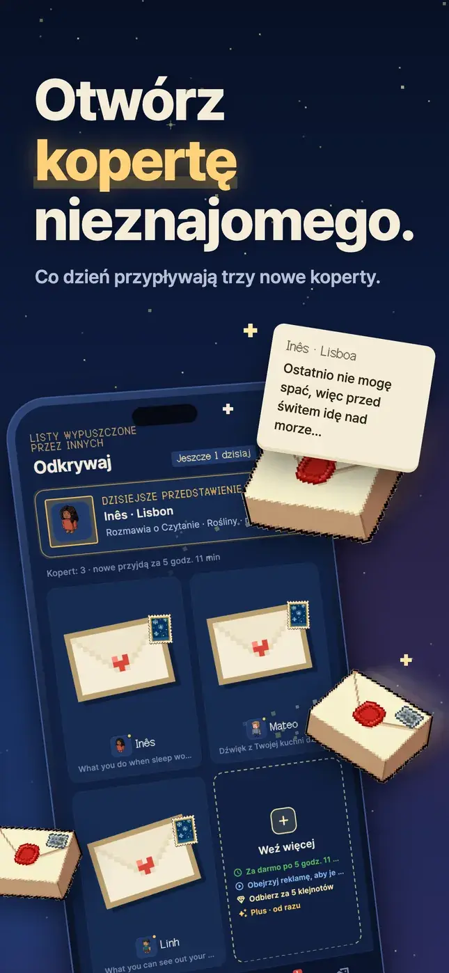 Otwórz kopertę nieznajomego.