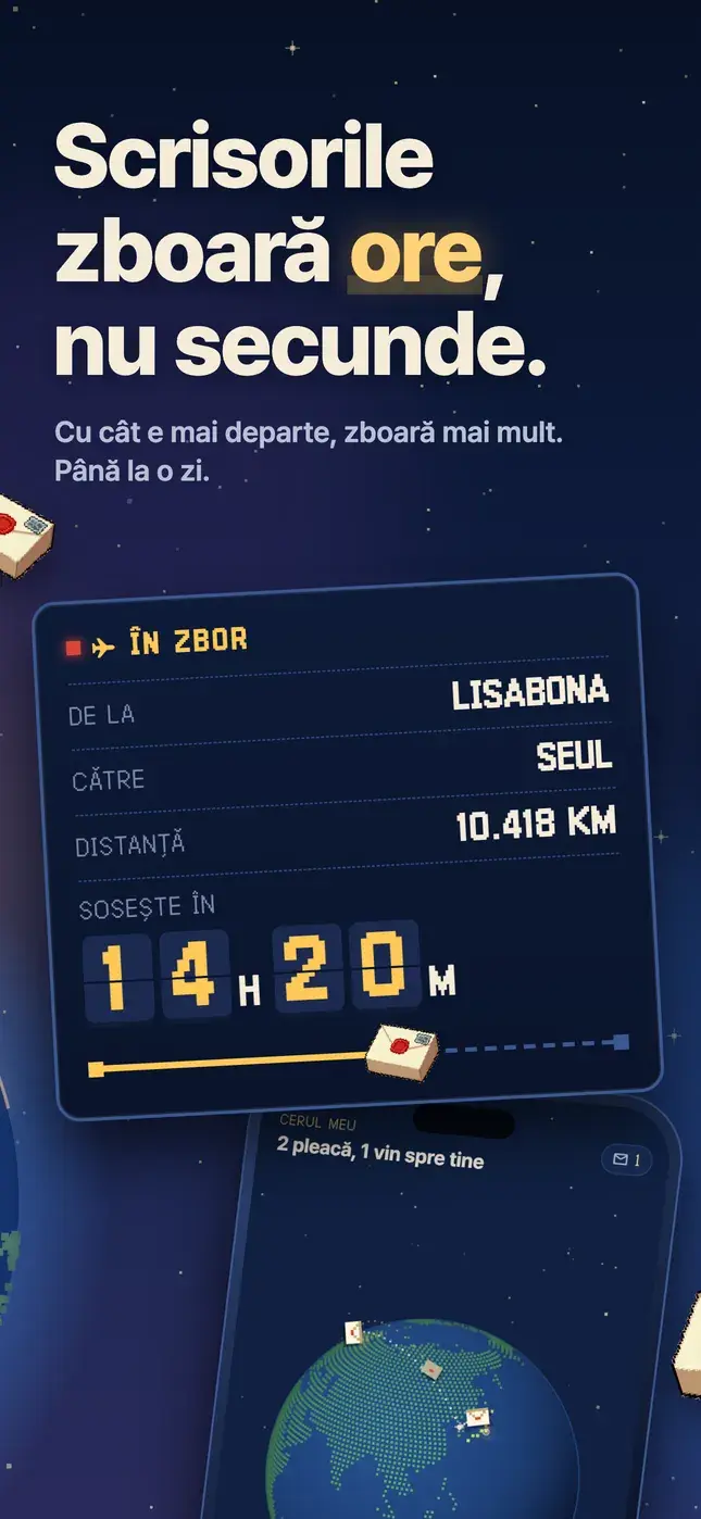 Scrisorile zboară ore, nu secunde.