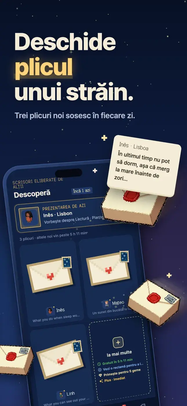 Deschide plicul unui străin.