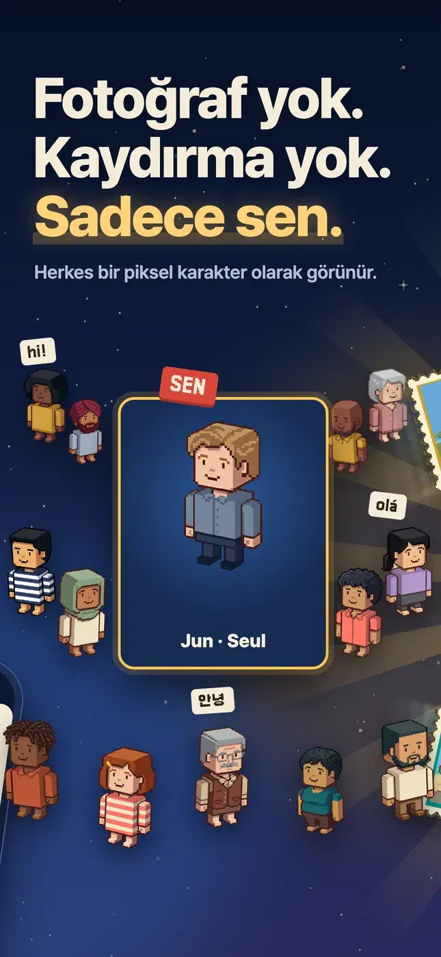 Fotoğraf yok. Kaydırma yok. Sadece sen.