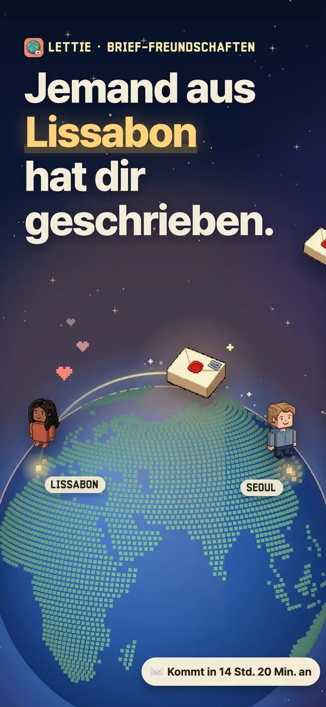 Jemand aus Lissabon hat dir geschrieben.