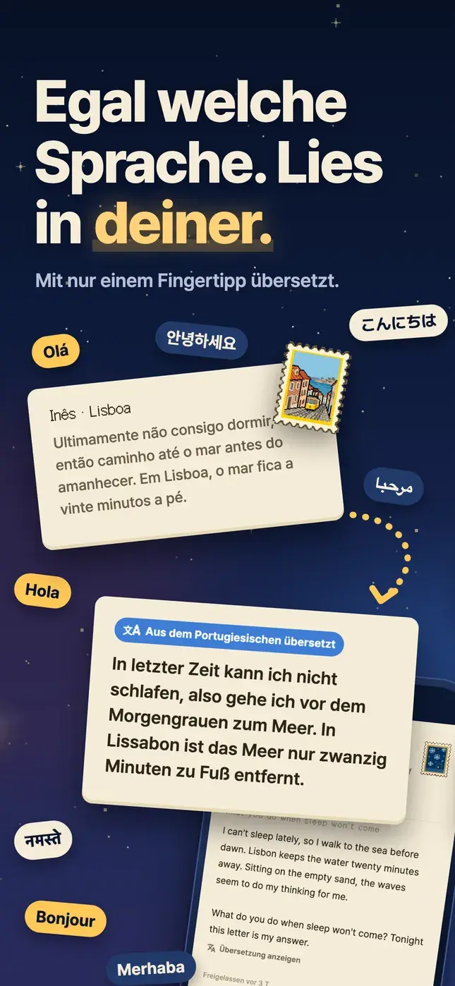 Egal welche Sprache. Lies in deiner.
