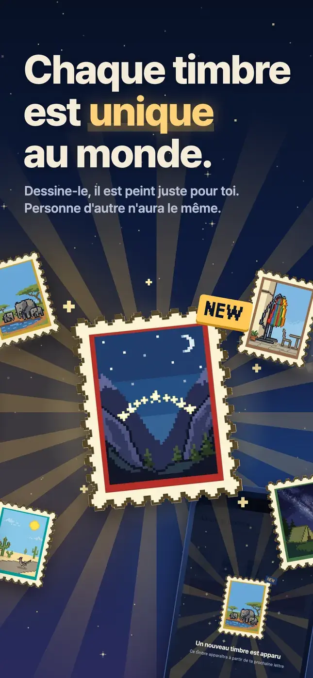 Chaque timbre est unique au monde.
