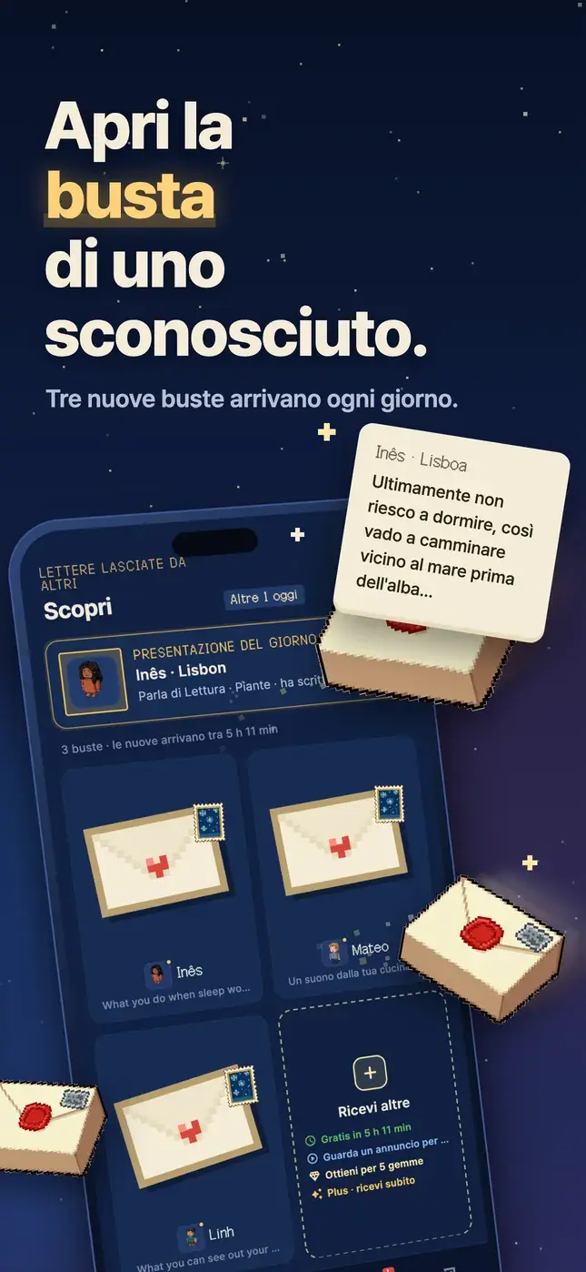 Apri la busta di uno sconosciuto.